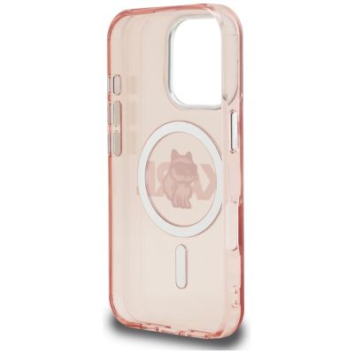 7. Karl Lagerfeld IML Choupette Sketch Logo MagSafe Hülle für iPhone 16 Pro Max - Pink