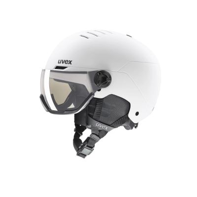 Skihelm UVEX Wanted Visor pro V, weiß matt