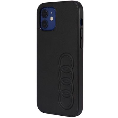 3. Audi Kunstleder iPhone 12/12 Pro 6,1" schwarz/schwarz Hardcase AU-TPUPCIP12P-TT/D1-BK