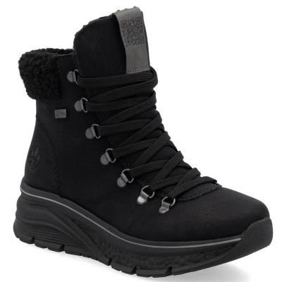 30. Wasserdichte, gefütterte Damen-Trekkingschuhe in Schwarz Rieker 48034-00