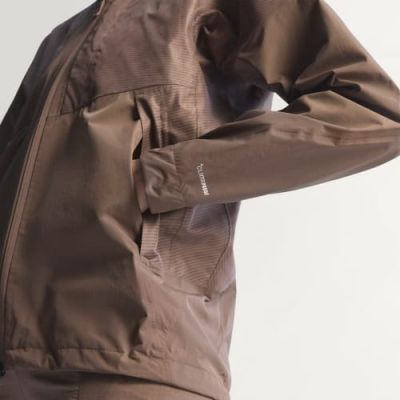 8. Damenjacke adidas TERREX Xperior 2.5L Hybrid Primeknit Climaproof Jacket – Trace Brown, Größe: L