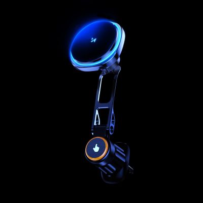 3. Wozinsky WCT5-6S2Y Autohalterung mit Qi/MagSafe 15W kabellosem Ladegerät und Lüftungsventilator - Schwarz