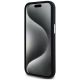 5. Karl Lagerfeld Silikon Metall Script Logo iPhone 15 Hülle - Schwarz