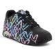 SKECHERS UNO-SPREAD THE LOVE SCHWARZ/LILA/TÜRKIS 155507-BPTQ