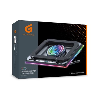 3. CONCEPTRONIC USB-C Laptop-Kühlpad + Handyhalter, 130mm lang