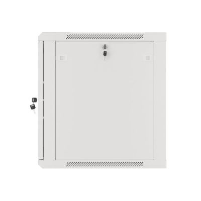 23. Wandmontierter Einbauschrank, 19" 12U 600x600, Grau, Metalltüren (zerlegt)