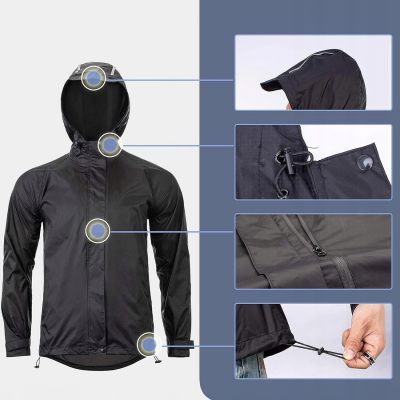 2. Rockbros YPY013BKXL Regenjacke atmungsaktiv winddicht XL - Schwarz