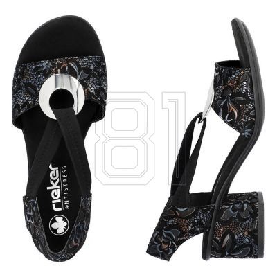15. Bequeme Rieker W RKR679 schwarze Sandalen