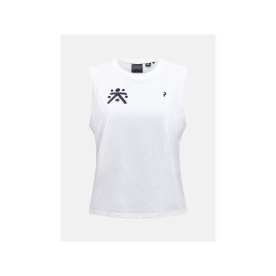 PEAK PERFORMANCE Explore Graphic ärmelloses Damen-T-Shirt schwarz