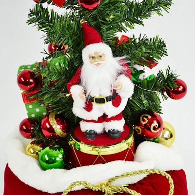 2. Dekorativer Weihnachtsbaum 60 cm mit 25 LEDs und Timer – Weihnachtsmann