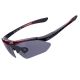 2. Rockbros polarisierte Sonnenbrille, 5 Gläser, schwarz/rot