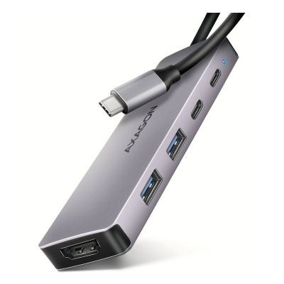 Axagon HMC-5H60 Kabelgebundene Dockingstation USB 3.2 Gen 1 (3.1 Gen 1) Typ-C Grau