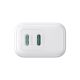 6. Joyroom JR-TCF12 Netzladegerät 2x USB-C 20W PD / QC 3.0 - Weiß