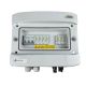 Hermetische IP65-EMITER-Anschlussbox für DC/AC mit Noark 1000V DC-Überspannungsableiter Typ 2, 1 x PV-String, 1 x MPPT // Noark AC-Begrenzer Typ 2, 10A 3-phasig
