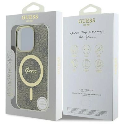 7. Guess IML 4G MagSafe Hülle für iPhone 16 Pro Max – Braun