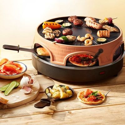 4. Emerio PO-113255.4 Raclettegrill 1500 W Schwarz, Braun