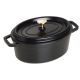 2. Ovaler gusseiserner Topf Staub – 2,35 l, Schwarz