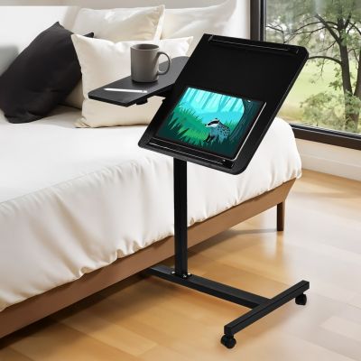 13. MACLEAN Mobiler Schreibtisch-/Laptopständer, Schwarz, Höhenverstellbar 59–89 cm, max. 30 kg MC-121 B