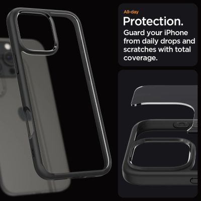 12. Spigen Ultra Hybrid-Hülle für iPhone 16 Pro Max – Mattschwarz