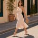 7. Beige Lackleder-Slingback-Pumps mit Stilettoabsatz, Sergio Leone SK157