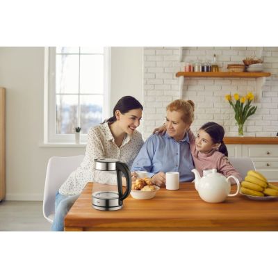 9. ELDOM GLASKABELLOSER WASSERKOCHER C420 KETTY 1850-2200W 1,7L NETTOFILTER BELEUCHTETER BEHÄLTER, HEIZPLATTE