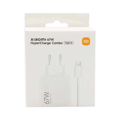 3. Xiaomi BHR9465EU 67W 6,2A USB-A-Wandladegerät mit USB-C-Kabel – Weiß