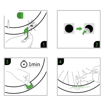 2. Rockbros GJ2001 Reparaturset für Fahrradschläuche – durchscheinend