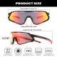 4. Rockbros SP246 Sportbrille, schwarz und rot