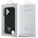 8. Guess Grained Hot Stamp Peony Triangle Logo MagSafe Case für iPhone 16 - Schwarz