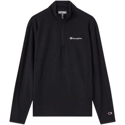 2. Champion Herren-Fleece-Sweatshirt mit halbem Reißverschluss, Schwarz, 220446 KK001