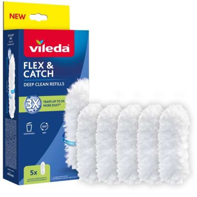 2. Vileda Flex&Catch Staubwedel-Einsätze 5 Stück.