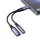 2. Joyroom SY-C02 2in1 DAC-Adapter USB-C auf USB-C / 3,5-mm-Miniklinke – Schwarz