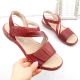 5. Rieker W RKR685 bequeme Ledersandalen rot