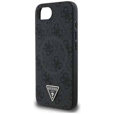 6. Guess 4G Ring Triangle Logo MagSafe Case für iPhone 16e - Schwarz