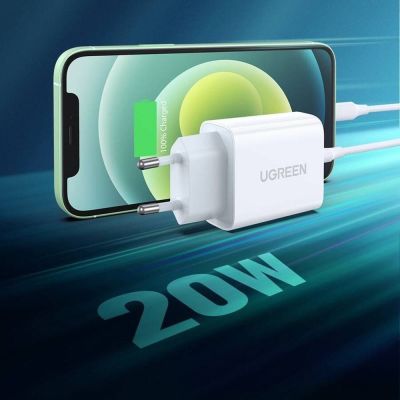 2. Ugreen USB Power Delivery 3.0 Quick Charge 4.0+ 20W 3A Wandladegerät (Weiß)