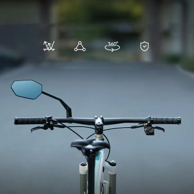 4. Rockbros F-253W blendfreier Fahrradspiegel mit Carbonfaserarm – links