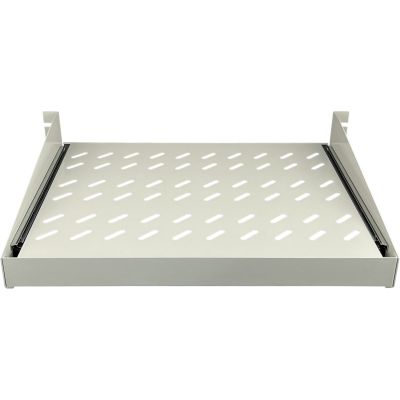 19" 2U Auszugsfach, 350 mm tief, grau, 4 Befestigungspunkte ALANTEC
