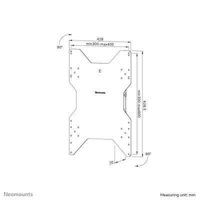 14. Neomounts WL85-515BL16 TV-Wandhalterung 190,5 cm (75") Schwarz