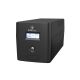 USV 1000 VA/600 W, 220 V/50 Hz, Tower-Gehäuse, LCD-Display, 4 × CEE 7/3-Anschluss, USB-Anschluss, 2 × 7 Ah VRLA-Batterien, USB-AB-Kabel (1,2 m), CEE 7/7-Netzkabel (1,4 m) von ALANTEC