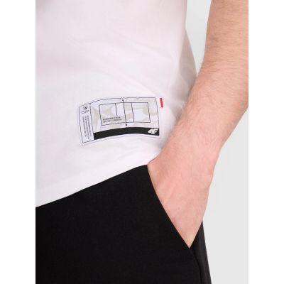 6. Herren-T-Shirt mit Volleyball-Print, Größe 4F 4FRAW25TTSHM3319-10S