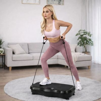9. Extralink Moonwalk Spin Move Vibrationsplattform für Fitnessübungen 200W Schwarz