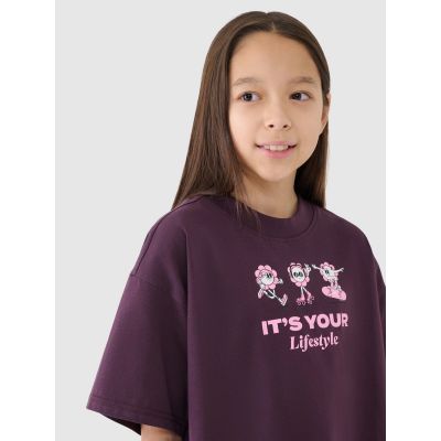 2. Oversize-Crop-Top mit Print für Mädchen 4F 4FJRSS25TTSHF2587-50S