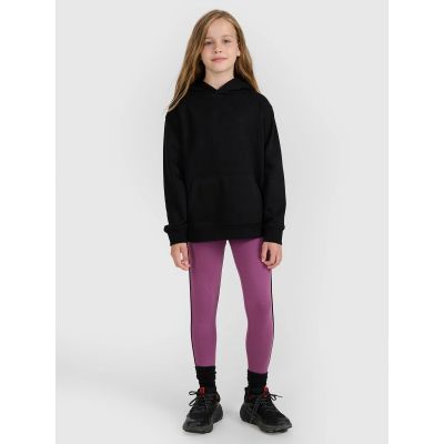 4. Mädchen-Sweatshirt mit Kapuze, offen, 4F 4FJWMM00TSWSF1862-20S