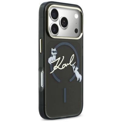 4. Karl Lagerfeld MagSafe-Hülle mit Schriftzug für iPhone 18 Pro Max / 17 Pro Max – Schwarz