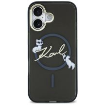 Karl Lagerfeld IML Choupettes Karl Script Logo MagSafe iPhone Air Hülle - Schwarz