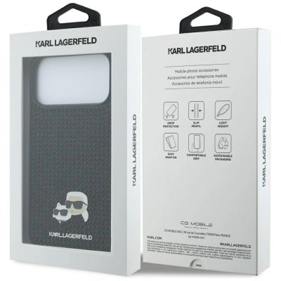 8. Karl Lagerfeld Strass-Hülle mit Karl&Choupette-Motiv für iPhone 17 Pro Max – Schwarz