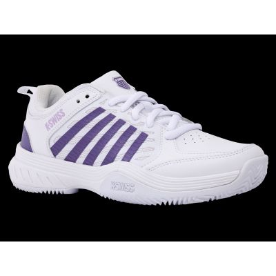 2. K-swiss COURT EXPRESS 2 CLAY WHITE/PURPLE HAZE/NEON LAVENDER-M Sneaker (94429-151-M)