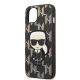6. Karl Lagerfeld KLHCP13SPMNIKBK iPhone 13 mini 5.4" Hardcase schwarz/schwarz Monogram Ikonik Patch
