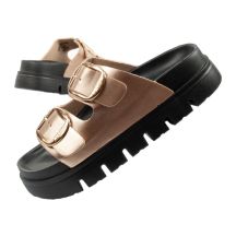 Lee Cooper Damenschuhe, Hausschuhe, gold, bequem, Plateau, modisch