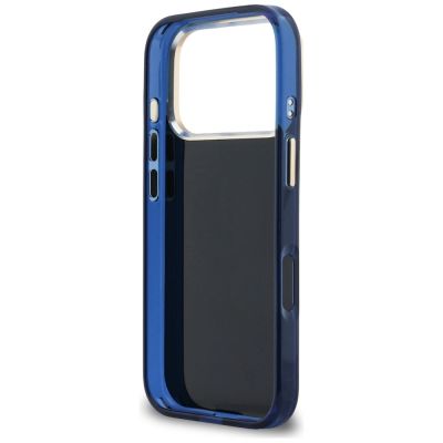 7. Guess IML 4G Script Metallhülle für iPhone 17 Pro Max – blau